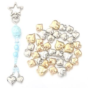CCB Heart <b>Love</b> Pendant Electroplated Heart Plastic Beads Handmade DIY <b>Bracelet</b> Necklace Earrings Accessories T0471 - Product Image 2