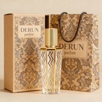Huile de parfum de luxe Atar Glass du Moyen-Orient, 8 ml, 10 ml, 15 ml, 16 ml, 30 ml. Flacon de parfum arabe doré avec boîte d'emballage