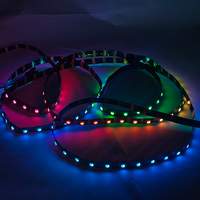 Bande LED numérique WS2815 12V, couleurs de rêve, adressable individuellement, double signal, 30, 60, 144 pixels, blanc, noir
