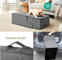 Escalier pliable portable en mousse à mémoire de forme, fabriqué par OEM, avec fond antidérapant, pour camping, matelas, invités, animaux de compagnie