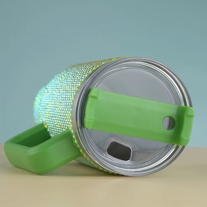 Vaso Térmico de 40oz con Diamantes de Imitación <span class=keywords><strong>y</strong></span> Asa, Taza de Acero Inoxidable con Aislamiento al Vacío <span class=keywords><strong>y</strong></span> Brillo de Diamantes para Niñas <span class=keywords><strong>y</strong></span> Mujeres - Product Image 2