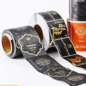 Sang Trọng Lá Vàng Tự Dính Nhãn Cho Chai Rượu Vang Tùy Chỉnh Thiết Kế Trên Nghệ Thuật Bền Giấy - Product Image 1