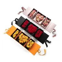 Ich liebe dich Luxus Band Tür Verschluss Papier Geschenk Sweet Rose Flower Box