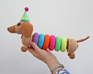 Köpek istifleme oyuncak tığ desen köpek Amigurumi bebek aktivite oyuncak kolay talimatları köpek tığ desen - Product Image 5