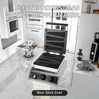 Machine à gaufres en forme d'arbre de Noël 4 en 1, 110V/220V, antiadhésive, pour la maison