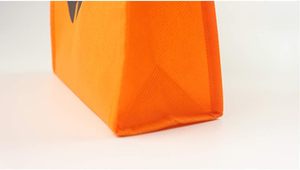 Eco Friendly <b>Lantern</b> Candy Party Toy Gift Reusable Kid's Orange Non-Woven Tote Halloween Pumpkin Bag - Product Image 3