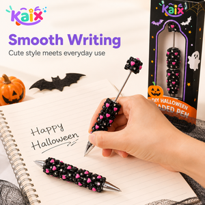 KAIX Penne Gel con Perline per Halloween, Penne a Sfera con Perline di Argilla a Forma di Zucca e Fantasma, Ideali per Regali per Bambini e Feste - Product Image 4