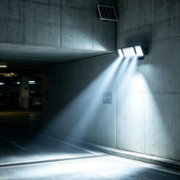 Sensor de movimiento solar que detecta la luz al aire libre IP65 impermeable Reflector de 3 cabezales Luz de seguridad solar de gran angular de 300 grados