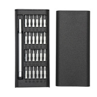 Jeu de tournevis de précision magnétique 25 en 1 avec un mini jeu de tournevis de poche de 24 pièces, petit kit de réparation pour téléphone portable, PC, etc.