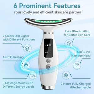 7 in 1 Facial Neck Massager Anti-Aging Neck Tightening <b>Face</b> <b>Shaper</b> Multifunction <b>Face</b> Sculpting Device Firming for Women - Product Image 4