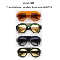 Lunettes de soleil LMA 2410 rétro années 70, verres CR39, champagne orange, femmes, élégantes, rectangulaires, épaisses, surdimensionnées, design masculin, acétate