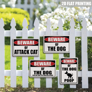 Set di Targhe in Metallo Divertenti 'Fai Attenzione <span class=keywords><strong>al</strong></span> Cane' Decorazione Rustica per Giardino e Cortile - Product Image 3