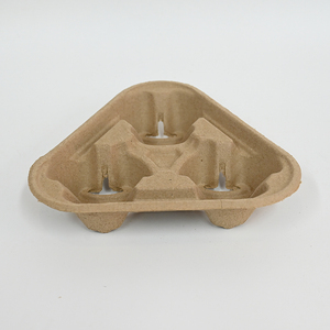 Portavasos Biodegradable de Pulpa Moldeada, Portavasos Desechable para Vasos de 12-32 oz, Empaque Sostenible para Cafeterías - Product Image 6