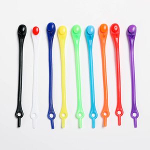 Cordones de silicona Lazy de 11.5 pulgadas, color sólido, talla única, juego de 12 piezas para uso deportivo y casual, diseño sin nudos - Product Image 1