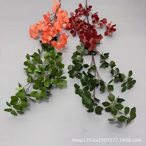 Flores Artificiales Qiye, Hojas de Loto de Seda, Decoración para Bodas y Oficinas, Estilo Bosque, Naranja Claro, Naranja Oscuro - Product Image 1