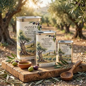 Boîtes en fer blanc pour huile d'olive en gros, 500 ml-5 L, contenants en fer blanc de qualité alimentaire pour l'emballage d'huile, impression personnalisée disponible - Product Image 6
