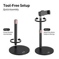 Support de téléphone universel en acier au carbone pour bureau et lit, rotatif à 360°, support de téléphone portable à angle réglable et flexible, idéal pour le dropshipping