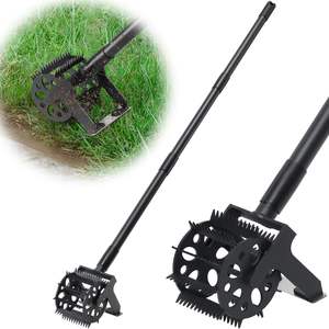 Roterende Cultivator Tool 2 In 1 Handhelmstok Voor Tuinieren Verstelbaar Onkruidverwijderingsgereedschap Met Roestvrijstalen Paal Voor Grondmenging - Product Image 1