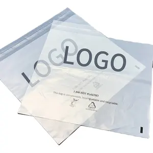 Saco de plástico renovável pla, venda direta da fábrica, milho, totalmente biodegradável, saco autoadesivo pbat
