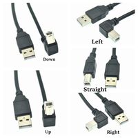 Câble d'imprimante USB 2.0 mâle vers Type B coudé à gauche/droite