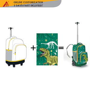 <span class=keywords><strong>Mochila</strong></span> Escolar con <span class=keywords><strong>Ruedas</strong></span> Impermeable de Dibujos Animados de Dinosaurios, Personalizada al por Mayor, de 36-56L, para Niños y Estudiantes - Product Image 2