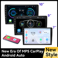 Lecteur DVD universel pour voiture 10,9 pouces, lecteur MP5 2 Din, CarPlay sans fil, Android Auto, Bluetooth, Mirror Link, GPS, FM, audio