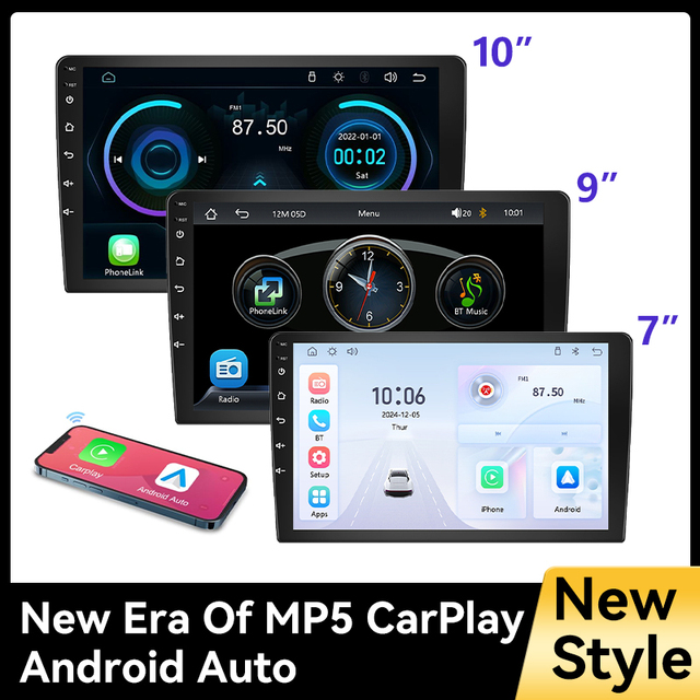Universal Car DVD Player 10 9 Inch MP5 Player 2 Din Wireless Carplay Android Auto BT Mirror Link GPS FM Audio