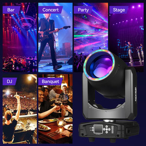 Luces Móviles para DJ de 300W, Iluminación de Escenario con Prisma de 48 Facetas, 15 Gobos, 15 Colores, DMX512, Activación por Sonido, Haz de Luz LED para Bodas - Product Image 5