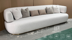Updecors - Juego de Muebles Italianos de Diseño Nuevo, Tapicería Personalizada, Juego de Tela Seccional de 2-3 Plazas para Sala de Estar - Product Image 2