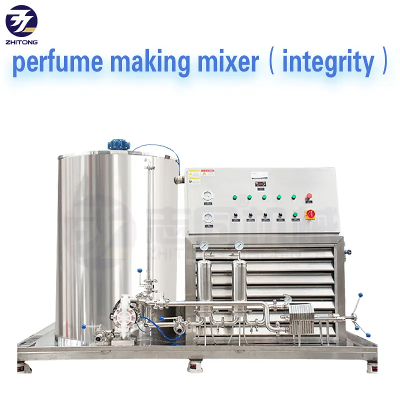 ZT Semi Automatic Perfume Making Machine  Freezing Filter Perfume Making Production Line  Perfume Bottles Package Equipment