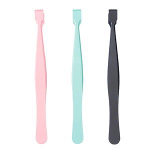 Pince à cils spécialisée en acier inoxydable Pointe droite en acier pour les débutants utilisant les procédures d'extension de recourbe-cils - Product Image 2