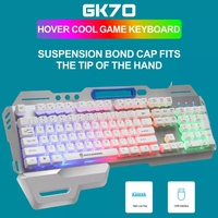 Usine OEM 3200 DPI USB filaire LED Thermique Mécanique Sensation Gaming clavier et souris PC Gaming Gaming clavier et souris kit
