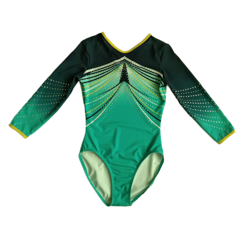 Girls 3 4 Sleeve Gymnastics leotards