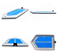 Plateforme flottante gonflable en PVC - Plateforme de baignade et de pêche pour 4 à 6 personnes au lac, à la piscine, à la plage et en camping