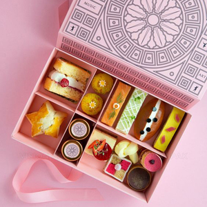 Customize Cake Cooki Wave <strong>Dessert</strong> <strong>Dessert</strong> Paper Box Paper Platter Dip Catering Party Takeaway Food Box Packaging - Product Image 1