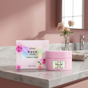 Cosmético Coreano SOQU ROSE CREAM Antienvejecimiento Blanqueador Kbeauty Cuidado de la Piel 70g Para Todo Tipo de Piel Certificado MSDS Hecho en Corea OBM - Product Image 3