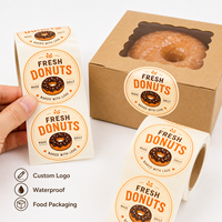 Étiquettes alimentaires personnalisées en vinyle, imperméables et résistantes à l'huile, pour pots de miel, confitures, sauces, bouteilles, emballages alimentaires de boulangerie, logo en rouleau, toutes tailles et formes