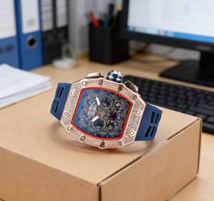 Montre de luxe pour homme de haute qualité, sertie de diamants, avec aiguille des secondes à six positions, multifonctionnelle, à quartz - Product Image 5