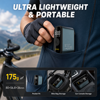 Pompe à vélo électrique ultra-compacte 150 PSI, compresseur sans fil rechargeable avec capteur d'arrêt automatique LED pour vélos de route, VTT et vélos électriques
