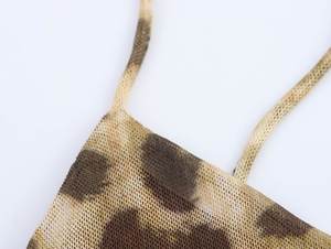 ZADE2025 femmes nouvelle mode décontracté Simple tempérament soie maille asymétrique haut avec couches décoratives impression gilets et gilets - Product Image 4