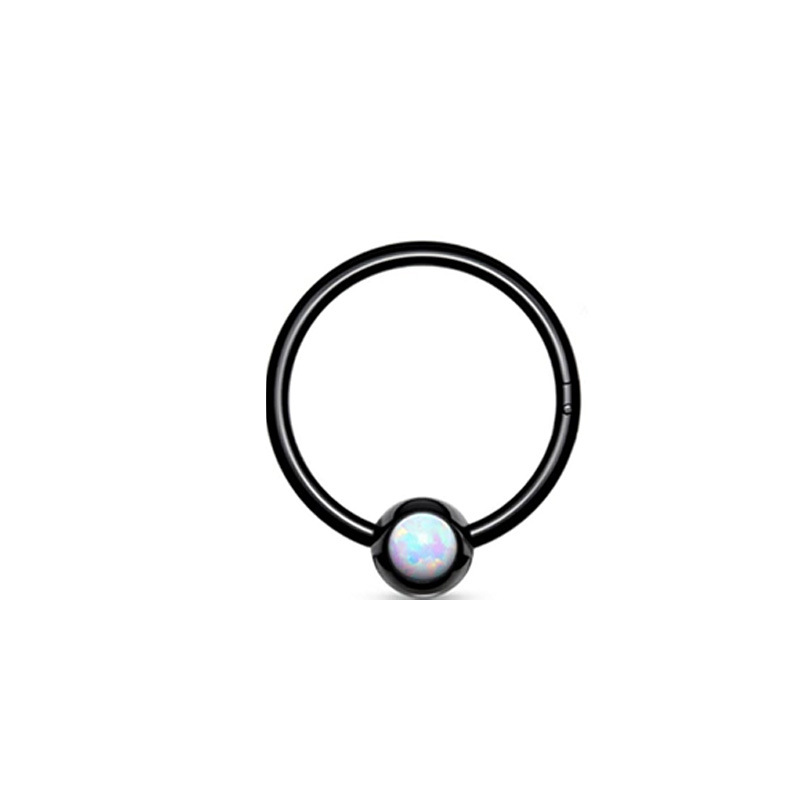 Ópalo blanco 1.0*10*3mm Negro