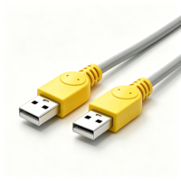 Cable USB 2.0 de Alta Velocidad Macho a Macho, 480 Mbps, Cable de Sincronización y Transferencia de Datos USB A a A para Disco Duro, Enfriador, Laptop, Proyector