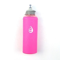 Bouteille pliable Oem/Odm 650ML 750ML Tpu couvercle rabattable, bouilloire pliable bouteille d'eau douce pliable
