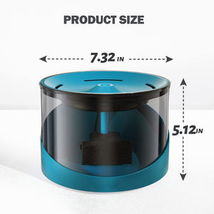 स्वचालित बिल्ली कुत्ता पानी का फव्वारा 2.2L चार्ज-संचालित अल्ट्रा-शांत पीने की मशीन रंगीन रोशनी ठोस पालतू पानी - Product Image 2