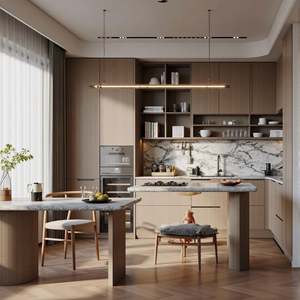 Meubles en bois sur mesure de luxe pour salon, chambre à coucher, conception de toute la maison avec application hôtelière et villa, solution de conception graphique - Product Image 3