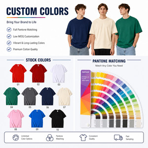 T-shirt classique à col rond 100 % coton 200 g/m² épais, personnalisé pour homme, coupe oversize streetwear, épaules tombantes, coupe carrée - Product Image 3