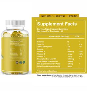 Etiqueta Privada vitaminas ositos <span class=keywords><strong>de</strong></span> goma <span class=keywords><strong>de</strong></span> aceite <span class=keywords><strong>de</strong></span> hígado <span class=keywords><strong>de</strong></span> bacalao gomitas con enriquecer Omega 3/6/9 - Product Image 4