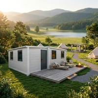 Maison préfabriquée modulaire extensible, bâtiment à assemblage rapide pour parc industriel, supportant un bureau et un entrepôt de stockage