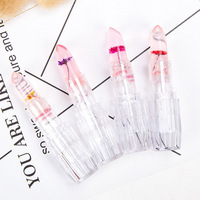Bálsamo Labial Vegano de Alta Calidad con Sabor a Fruta, Color Cambiante, Lápiz Labial Mágico de Cristal