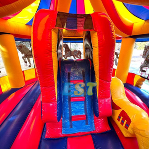 Thương mại Carousel Inflatable <span class=keywords><strong>Bounce</strong></span> House Inflatable Vòng Bouncer Inflatable Carousel nhảy lâu đài cho bữa tiệc - Product Image 4